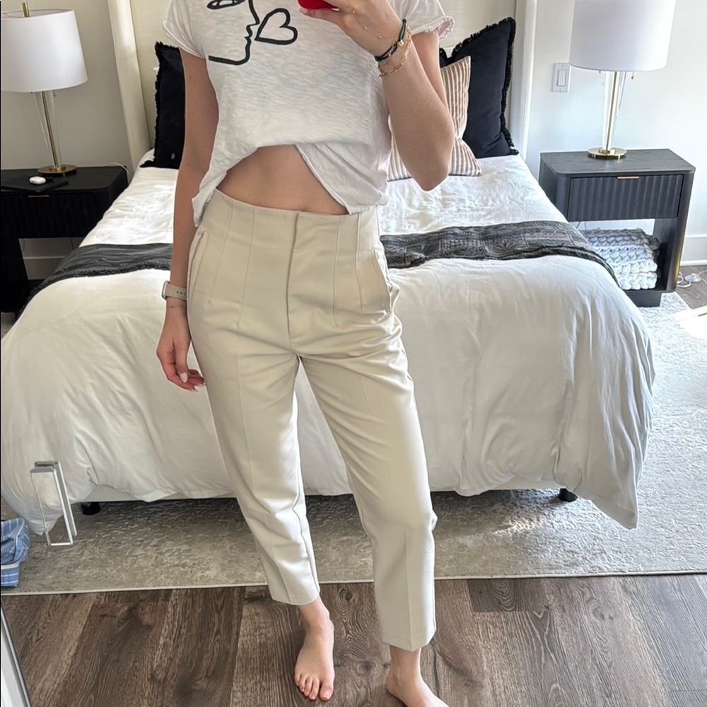 Elegant Cream Women's Pants